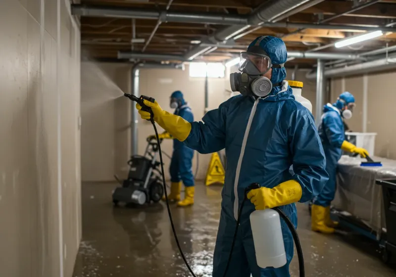 Basement Sanitization and Antimicrobial Treatment process in Middlebourne, WV